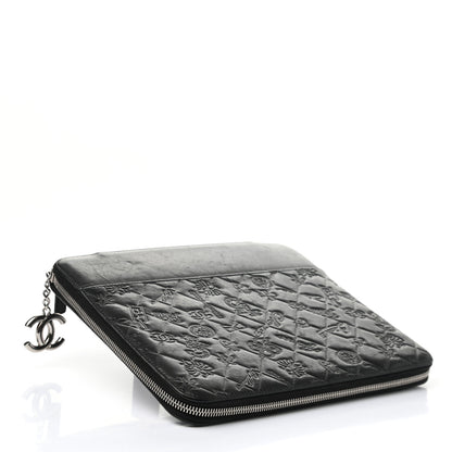 Chanel Calfskin Embossed Lucky Symbols iPad Case Black 4 of 7
