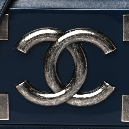 Chanel Plexiglass Lambskin Mini Boy Brick Flap Blue 8 of 11