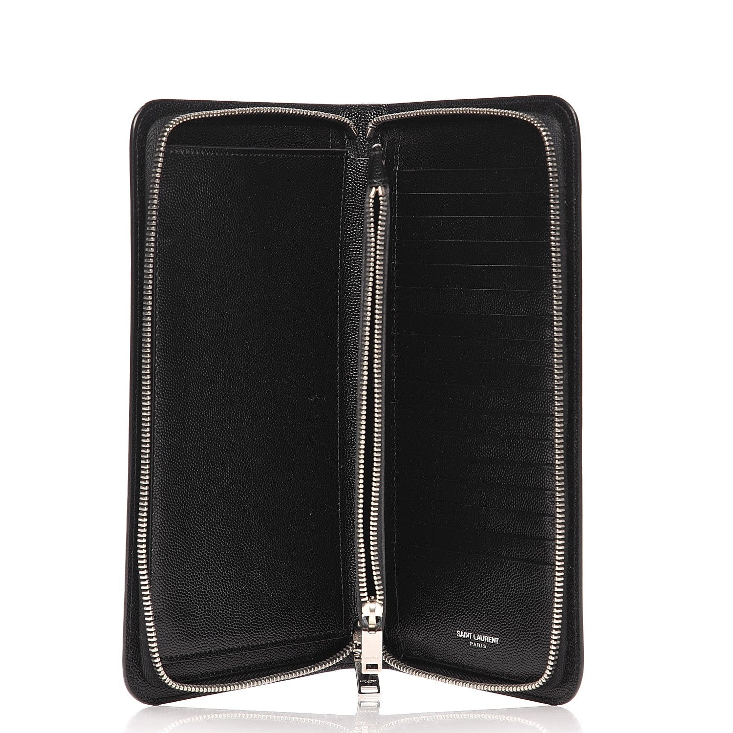 Saint Laurent Grain De Poudre Studded Zip Around Wallet Black 5 of 8