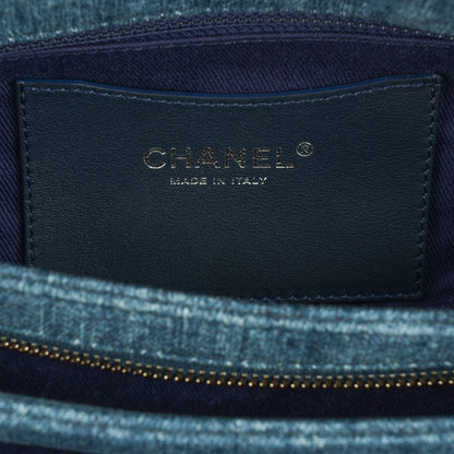 Chanel Denim Camellia Embroidered Medium Just Mademoiselle Medium 6 of 7