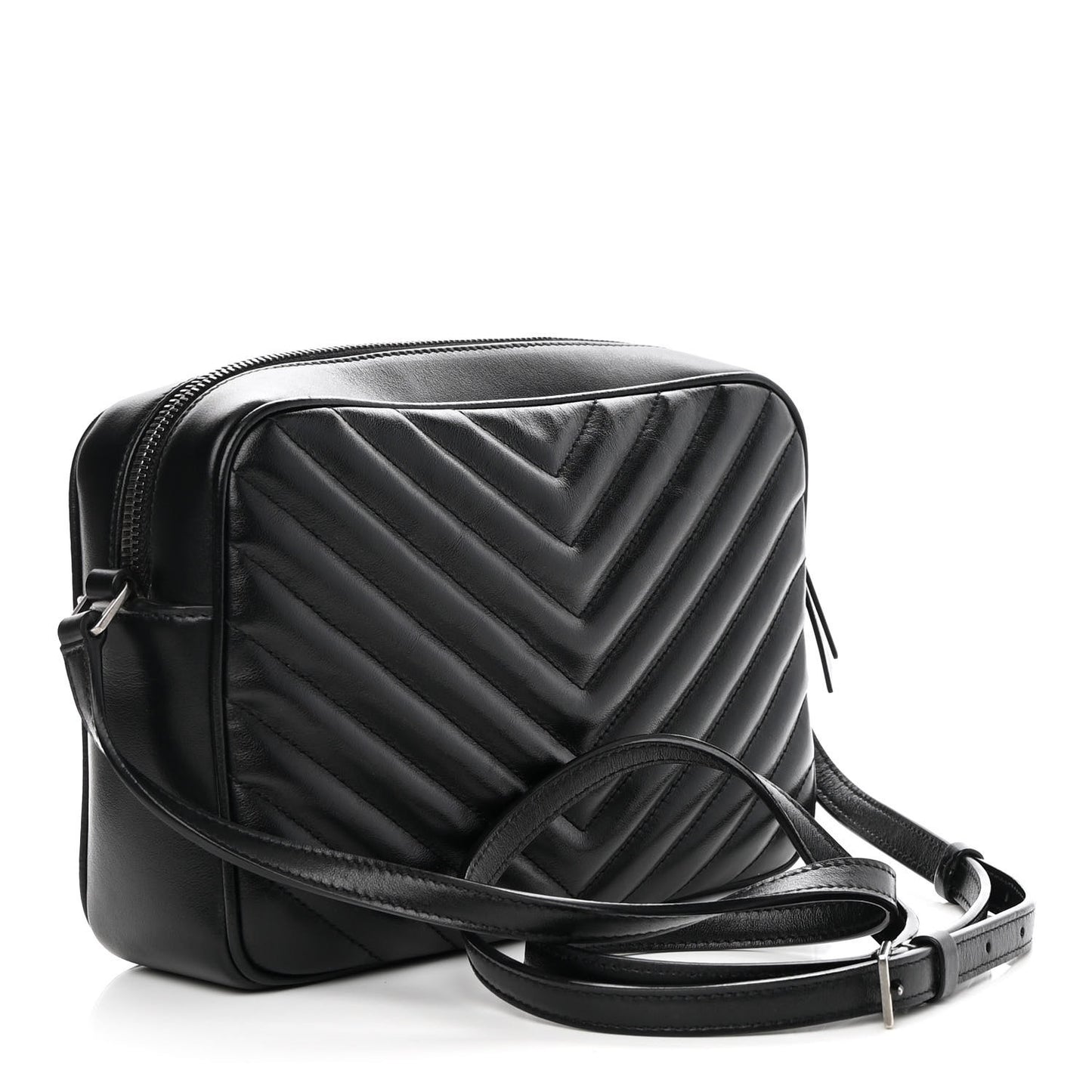 Calfskin Matelasse Monogram Lou Camera Bag Black
