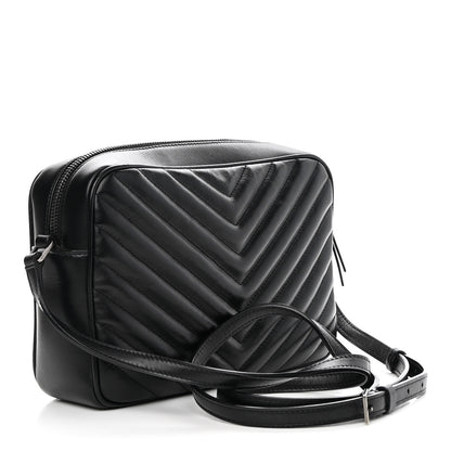 Saint Laurent Calfskin Matelasse Monogram Lou Camera Bag Black 3 of 8
