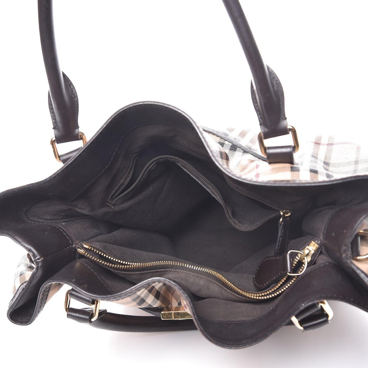 Haymarket Check Medium Golderton Tote Chocolate