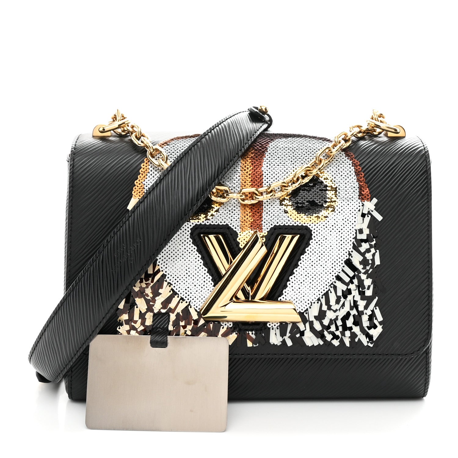 Louis Vuitton Epi Sequins Twist Shoulder Bag MM Black 3 of 12