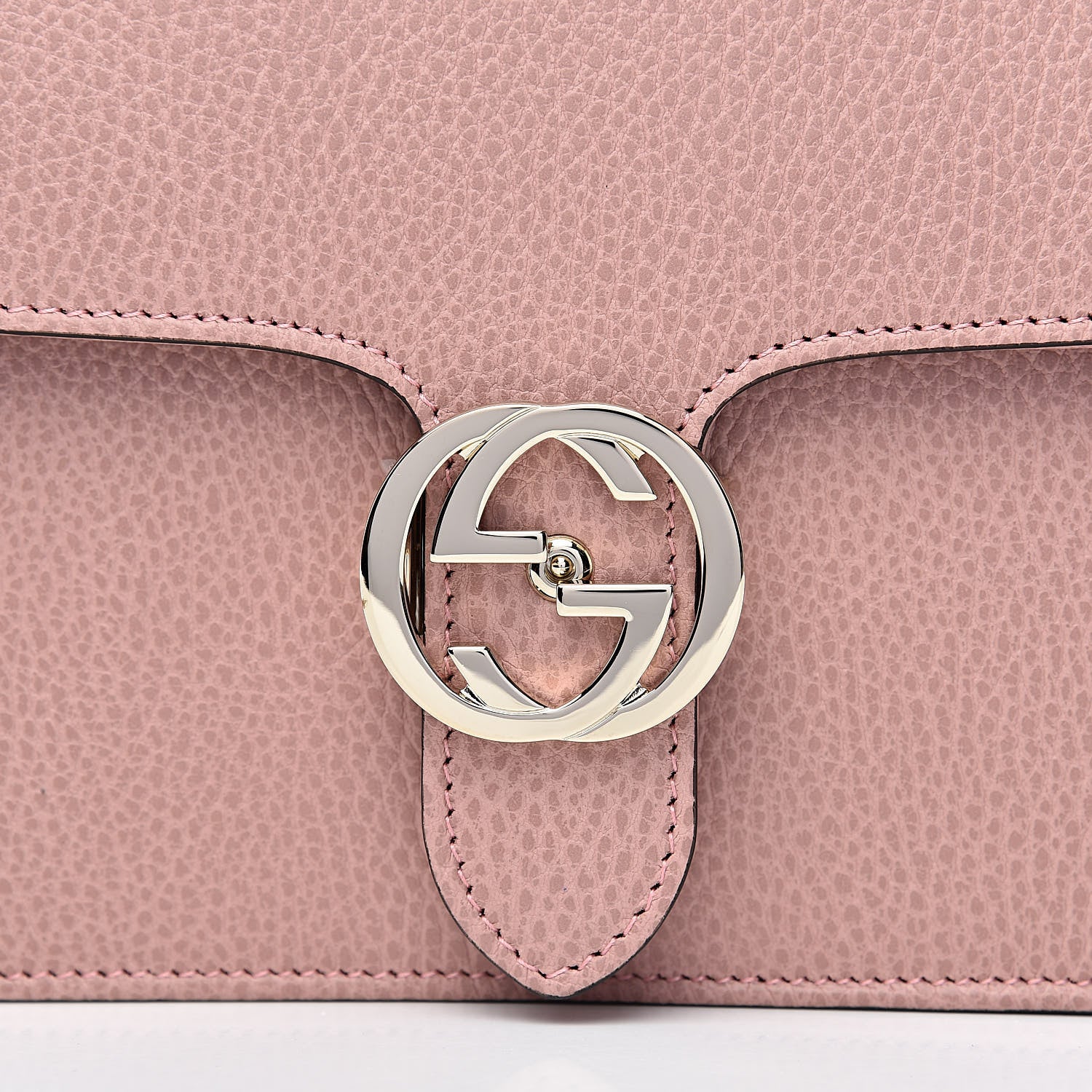 Gucci Dollar Calfskin Interlocking G Shoulder Bag Soft Pink 16 of 16