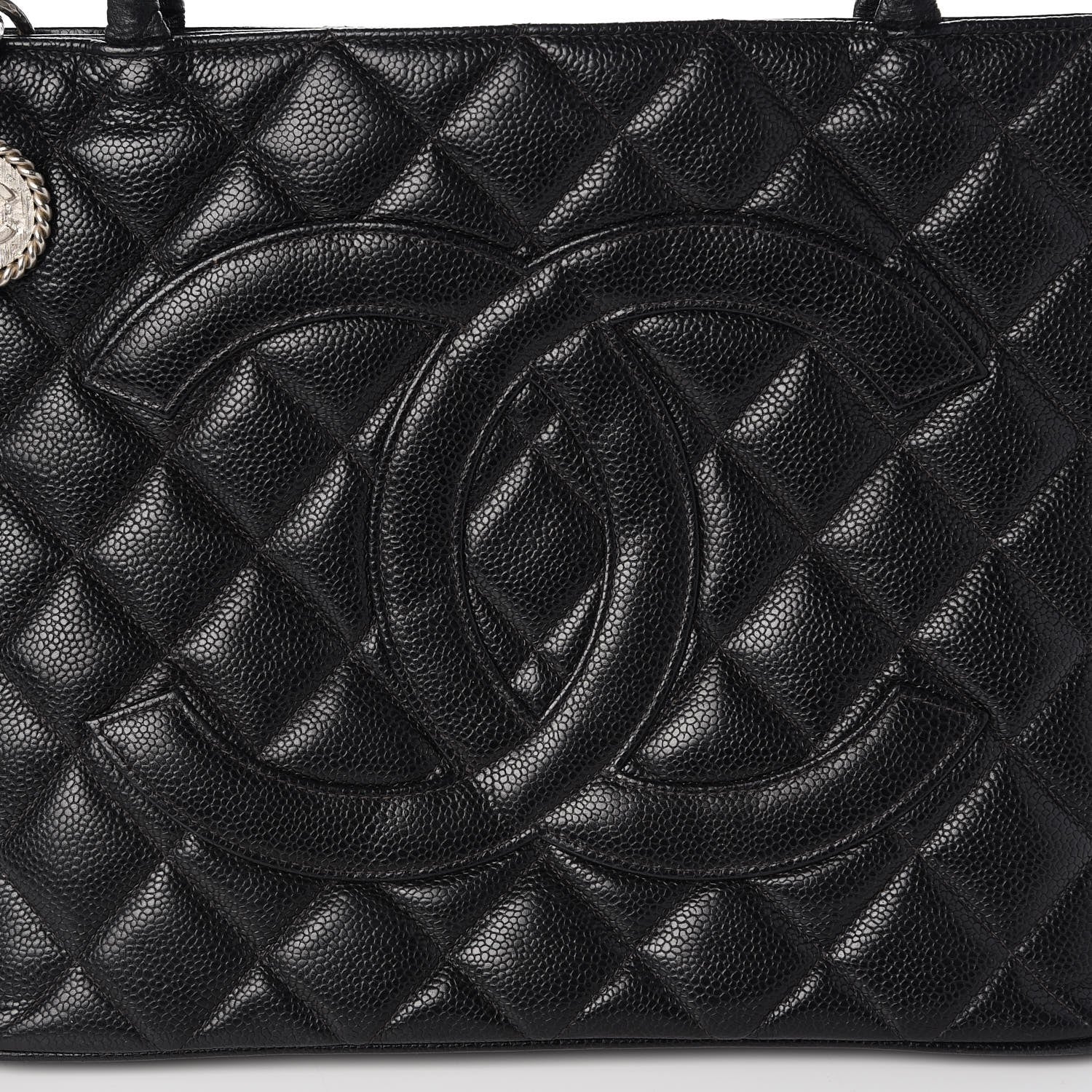 Chanel Caviar Quilted Medallion Tote Black 16 of 20