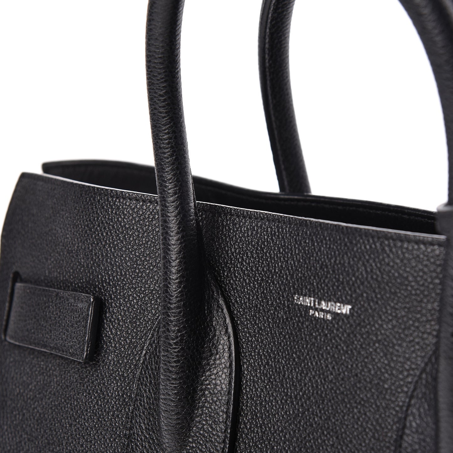 Grained Calfskin Small Sac De Jour Black