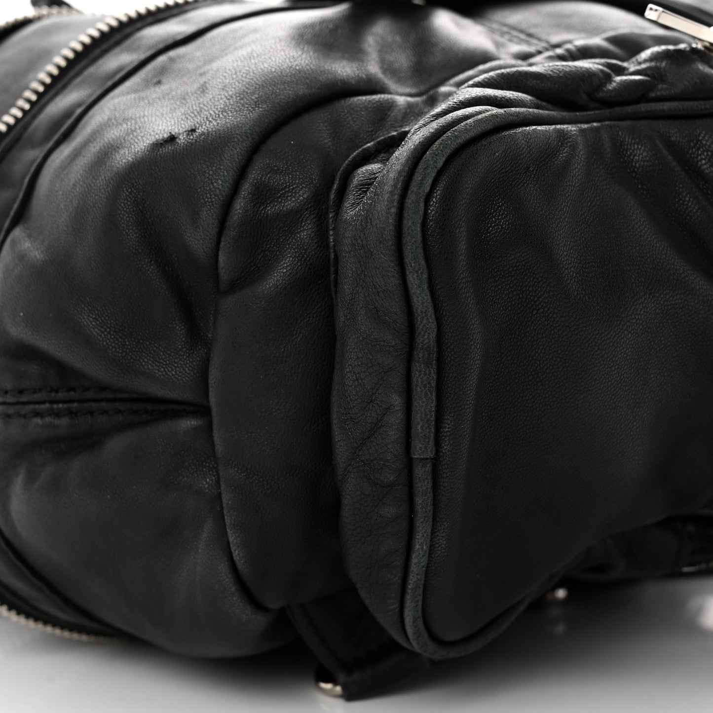 Lambskin Marti Backpack Bag Washed Black Rhodium Hardware