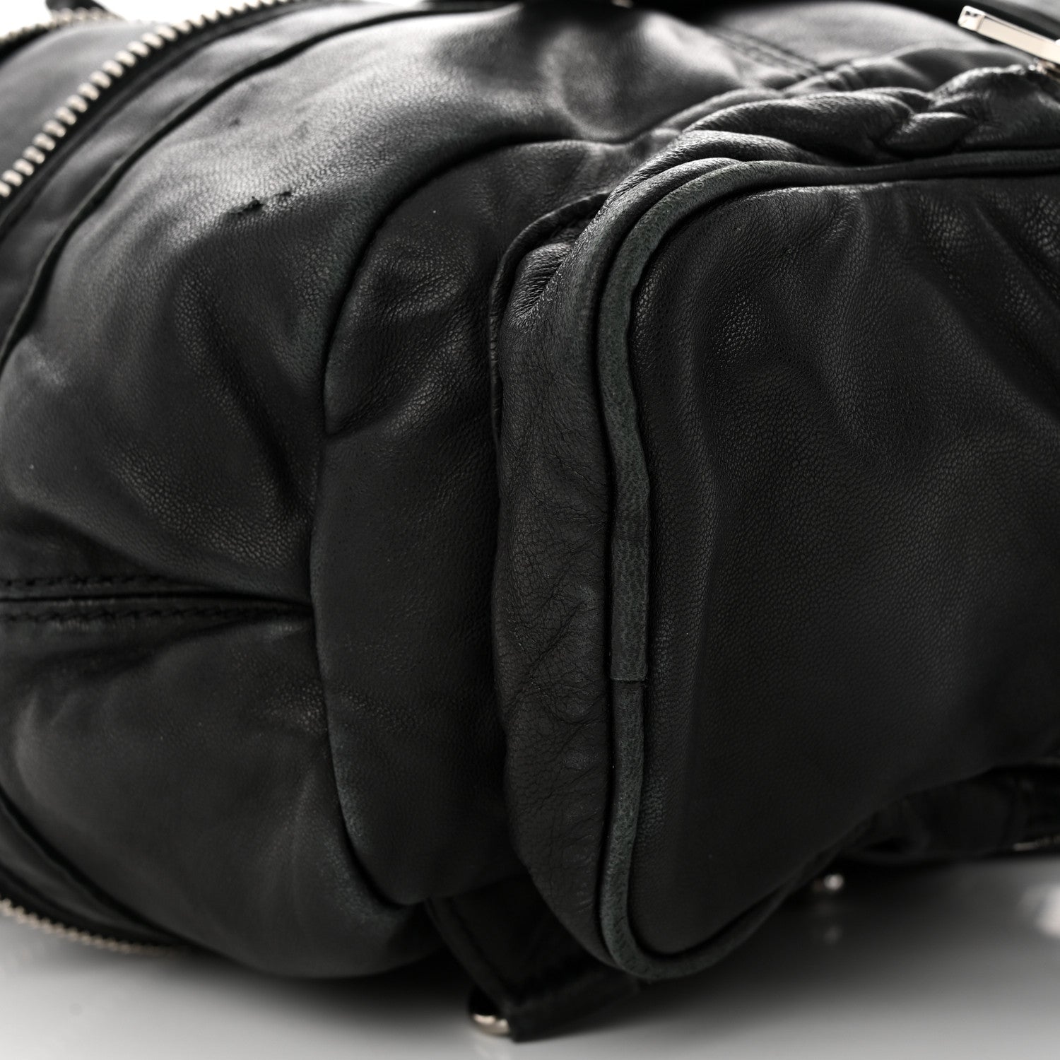 Alexander Wang Lambskin Marti Backpack Bag Washed Black Rhodium Hardware 9 of 13
