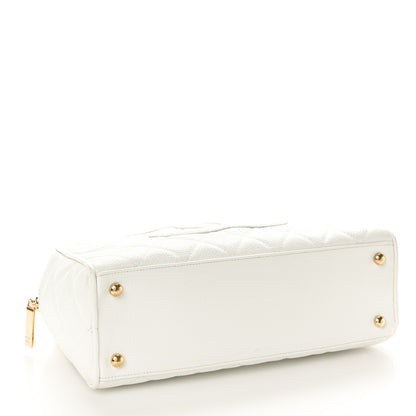 Chanel Caviar Quilted Small Bowler White 4 of 14