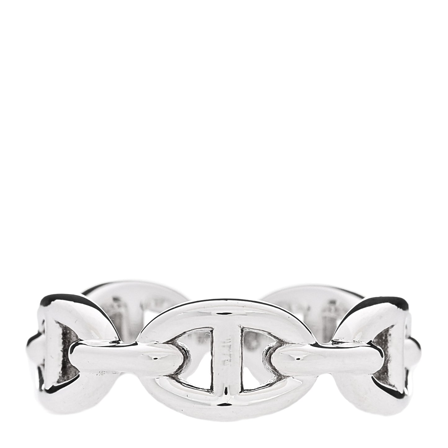 Sterling Silver PM Chaine d'Ancre Enchainee Band Ring 57 8