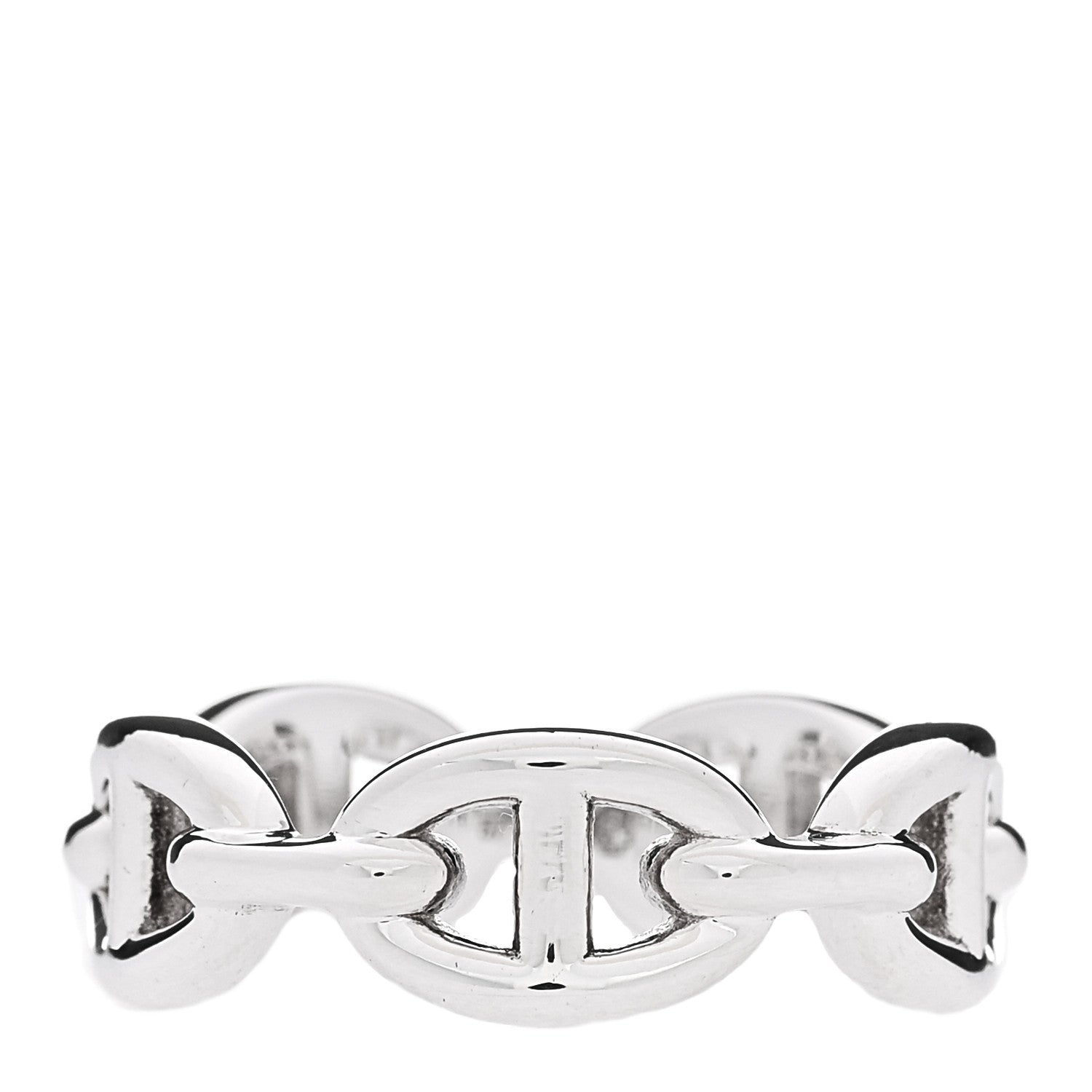 Hermes Sterling Silver PM Chaine d'Ancre Enchainee Band Ring 57 8 3 of 7