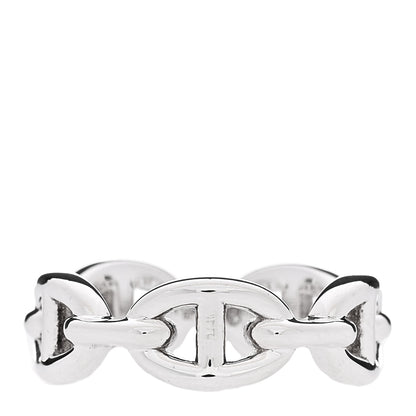 Hermes Sterling Silver PM Chaine d'Ancre Enchainee Band Ring 57 8 3 of 7
