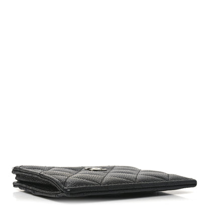 Chanel Caviar Quilted CC Zip Card Holder Black 4 of 7
