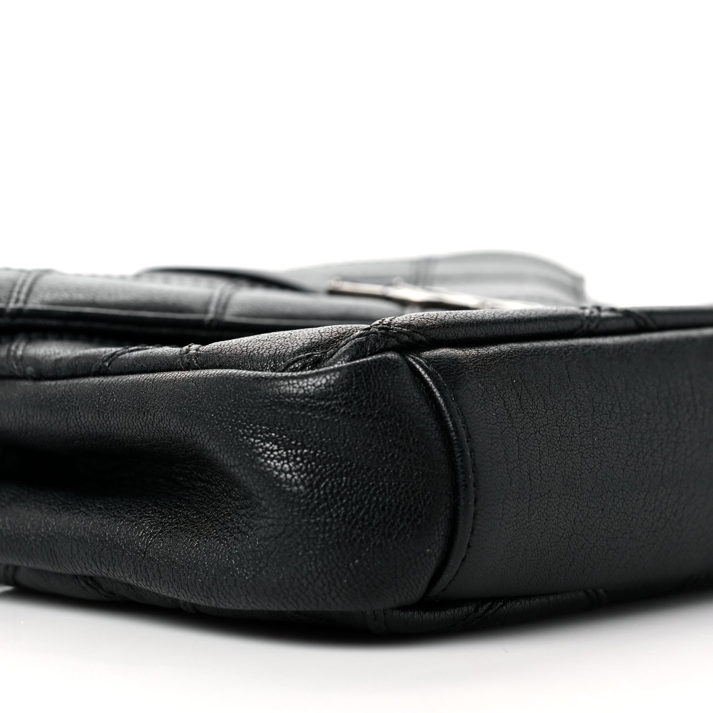 Calfskin Matelasse Diamond Quilted Monogram Medium College Bag Black