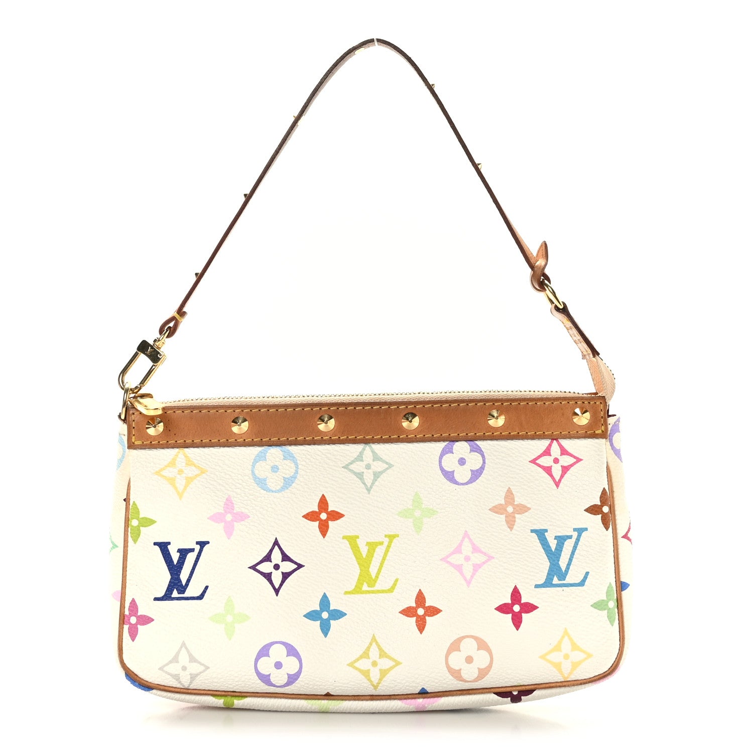 Louis Vuitton Monogram Multicolor Pochette Accessories White 1 of 10