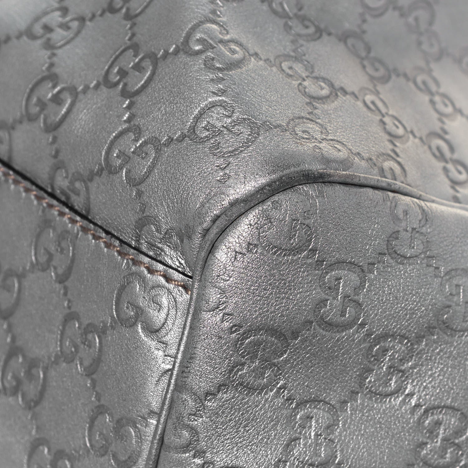 Gucci Guccissima Large Sukey Tote Silver 12 of 18