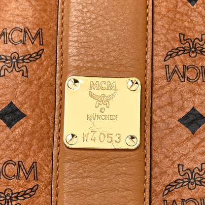 MCM Visetos Medium Liz Reversible Shopper Tote Cognac 11 of 15