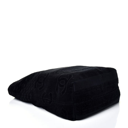 Chanel Terry Cotton CC Tote Black 4 of 9