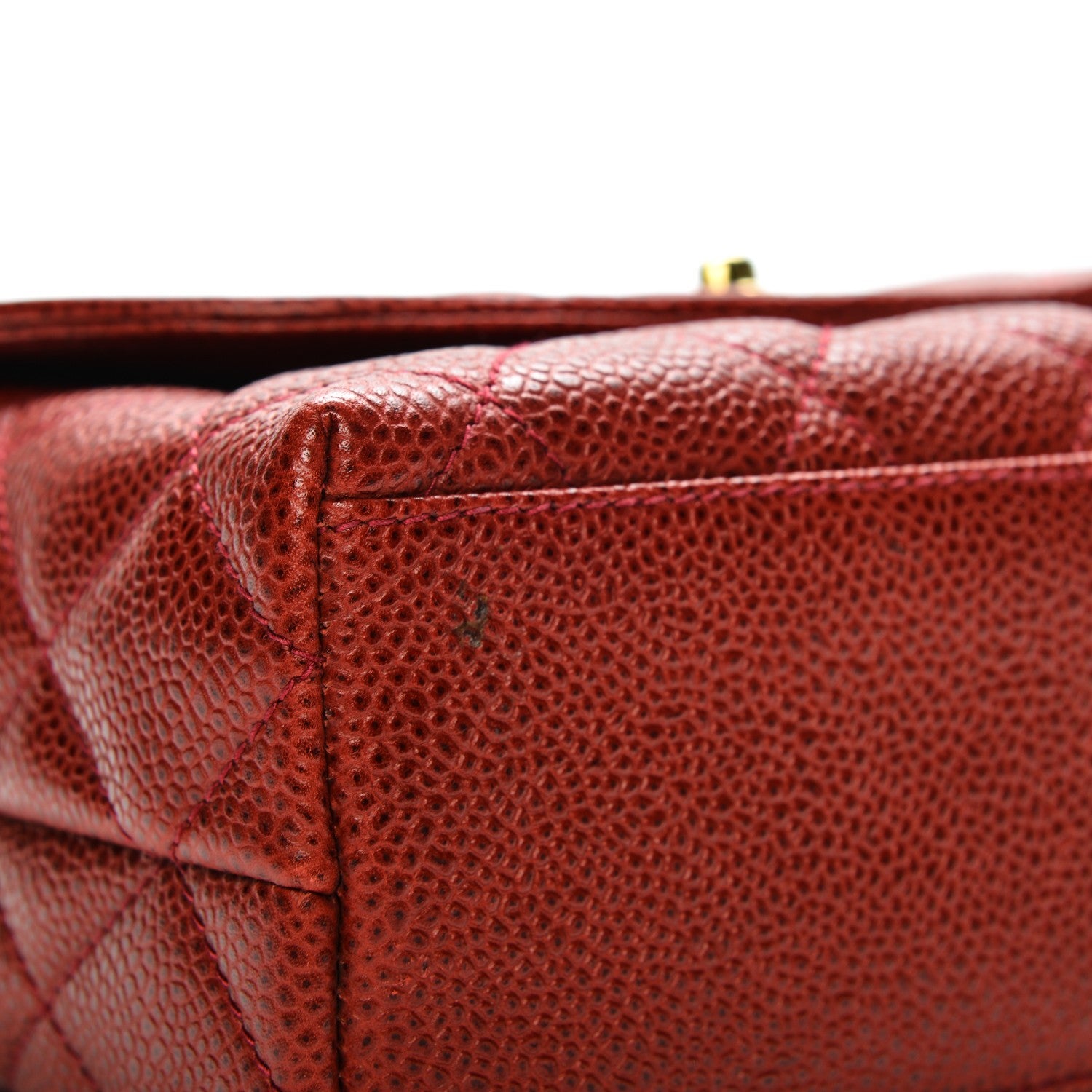Chanel Caviar Quilted Shoulder Bag Red 8 of 9