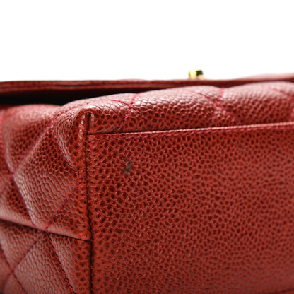 Chanel Caviar Quilted Shoulder Bag Red 8 of 9