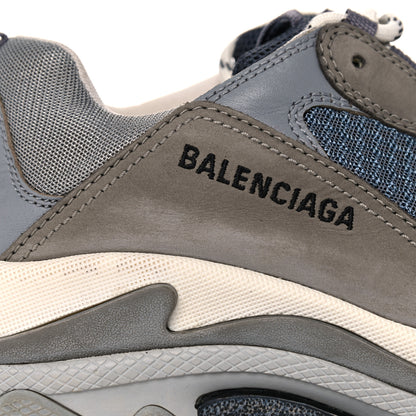 Balenciaga Fabric Mesh Mens Triple S Sneakers 41 Beige Bleu Gray 14 of 18