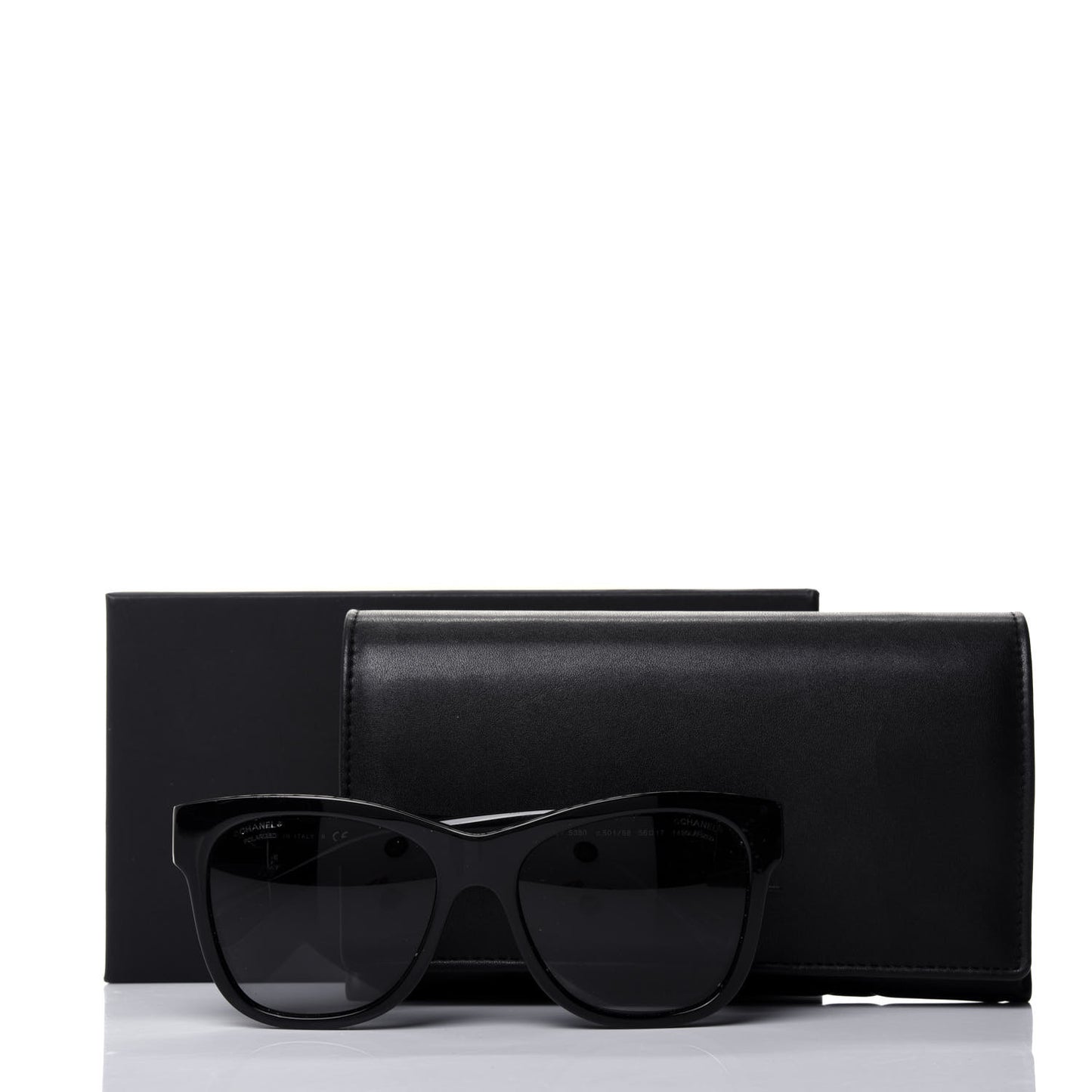 Acetate Polarized Square CC Sunglasses 5380 Black