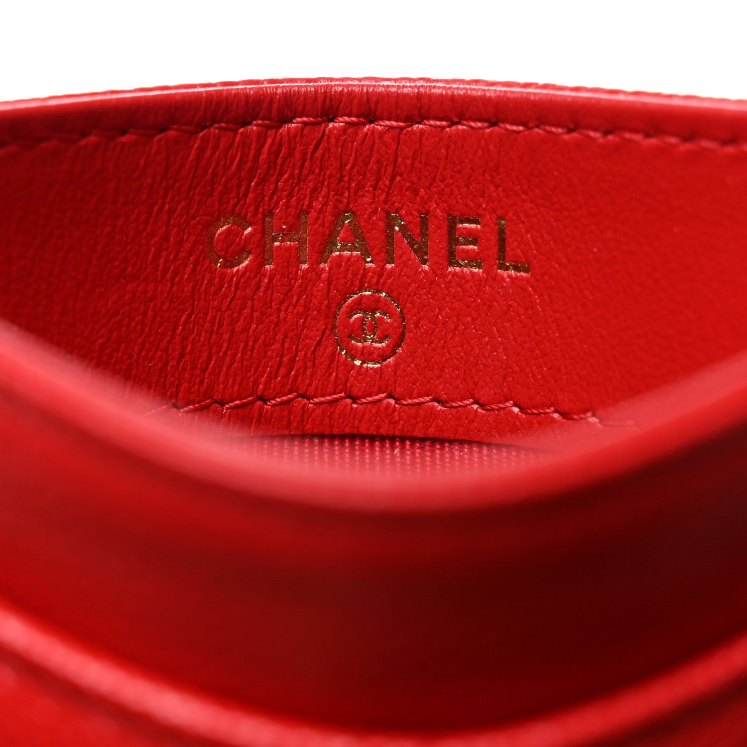 Chanel Caviar Quilted Card Holder Red 6 of 9