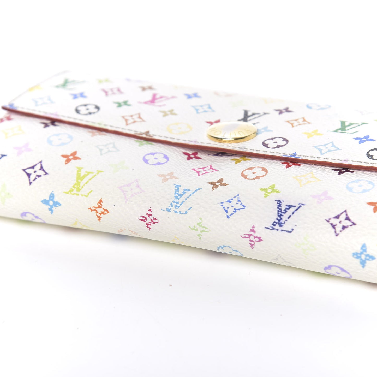 Monogram Multicolor Sarah Wallet White Litchi