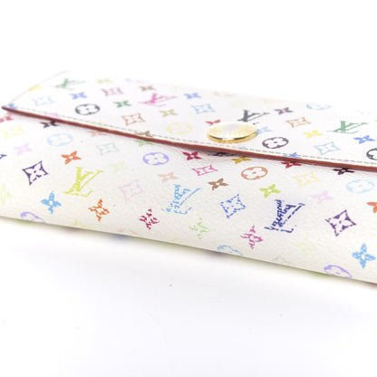 Louis Vuitton Monogram Multicolor Sarah Wallet White Litchi 8 of 15
