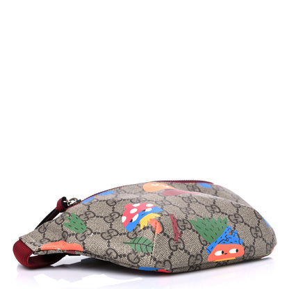 Gucci Soft GG Supreme Monogram Dancing Woodland Childrens Belt Bag Beige Ebony Multicolor 4 of 10