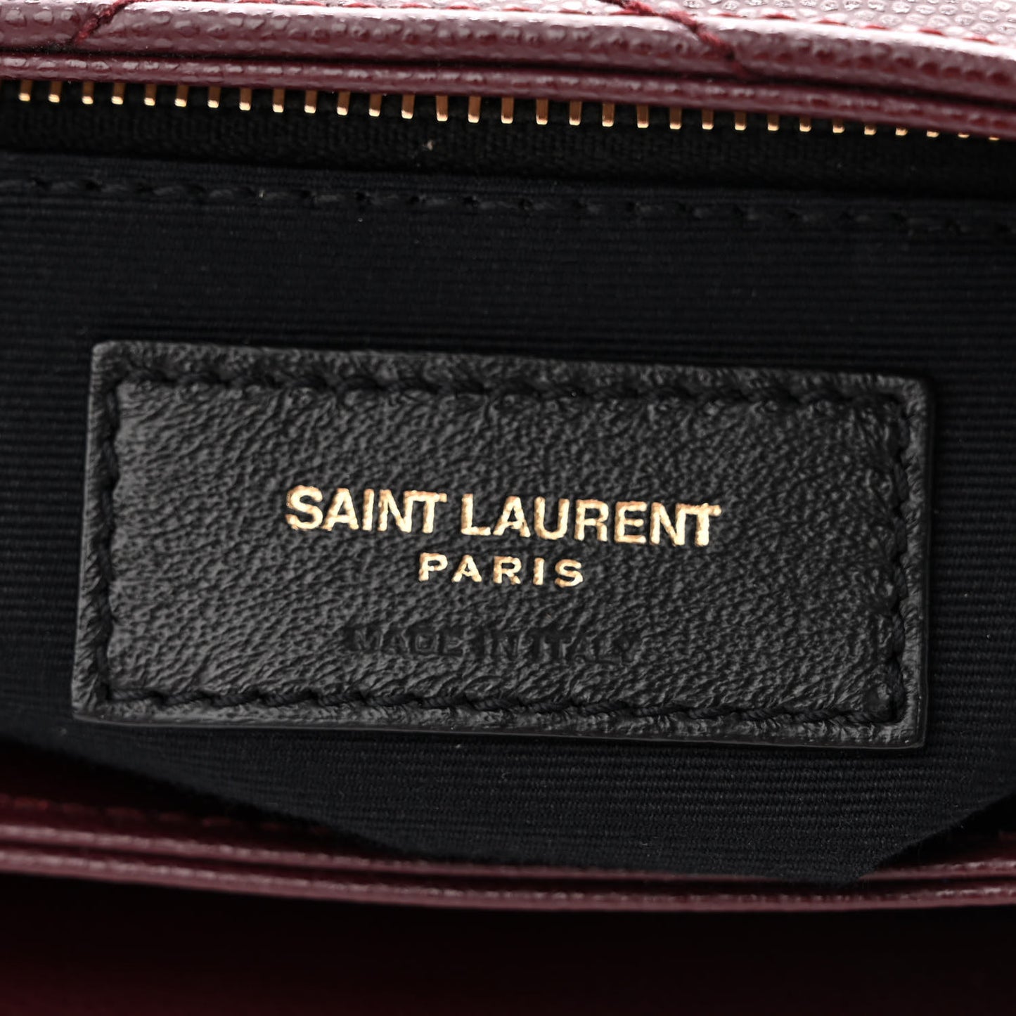 Grain de Poudre Matelasse Chevron Small Tribeca Shopping Bag Rouge Legion