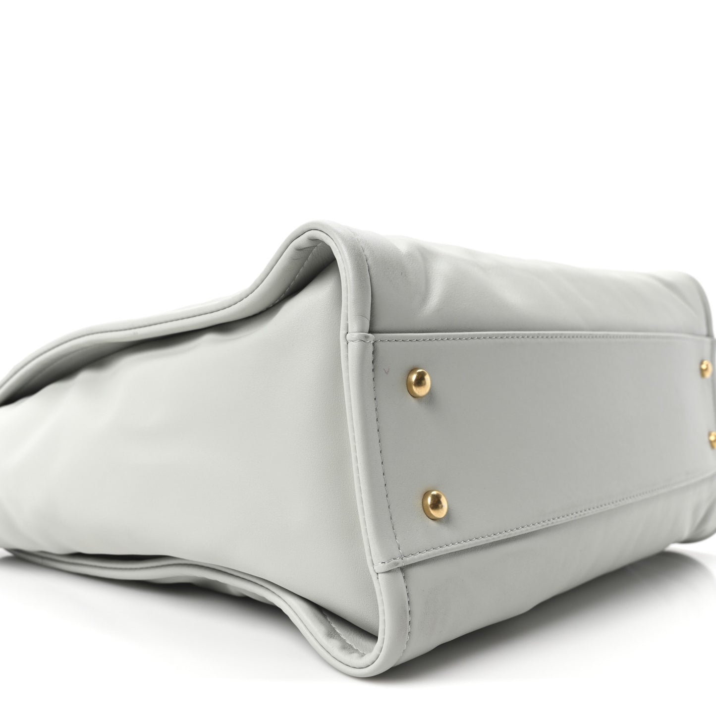 Calfskin Small Deauville Tote Light Grey