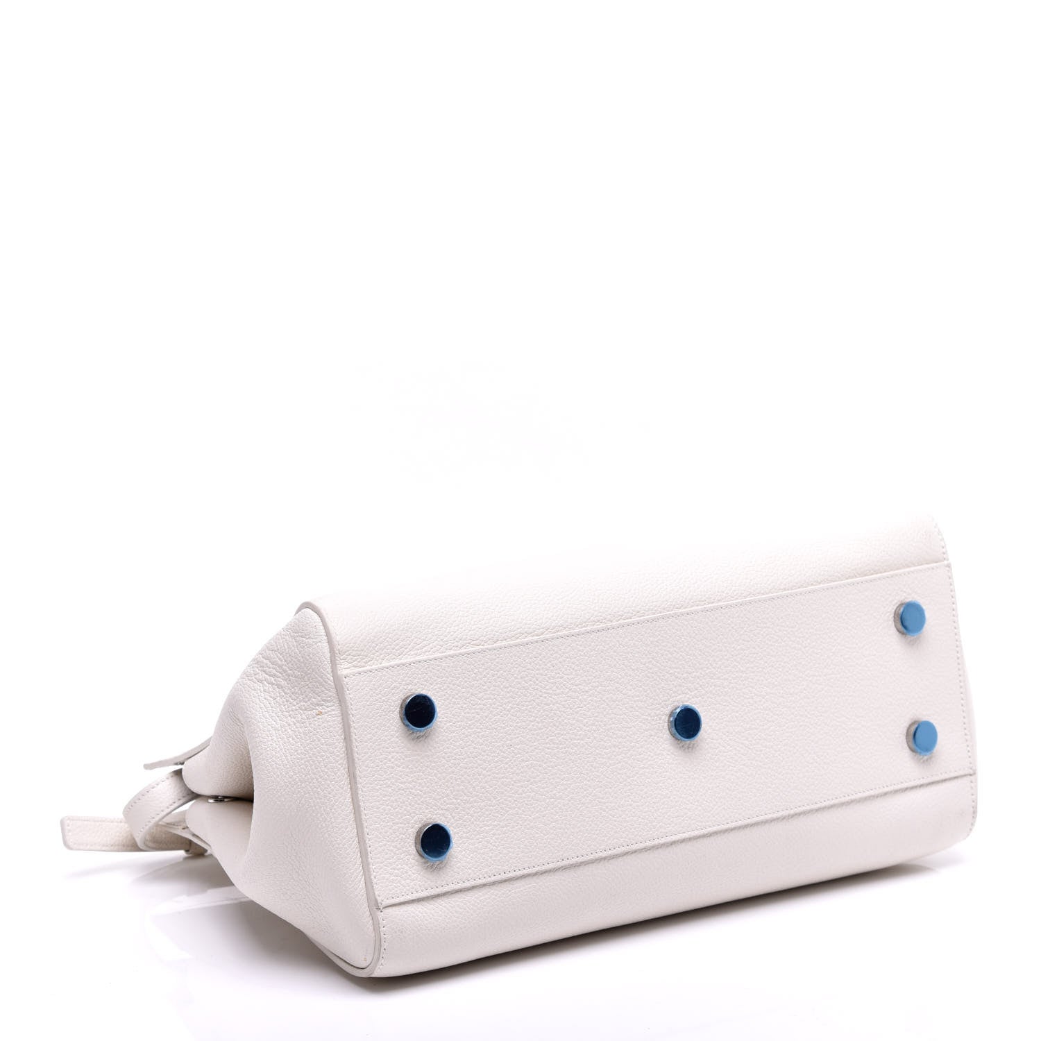 Saint Laurent Grained Calfskin Small Rive Gauche White 4 of 10