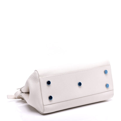 Saint Laurent Grained Calfskin Small Rive Gauche White 4 of 10