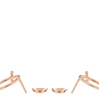Hermes 18K Rose Gold MM Echappee Earrings 3 of 5