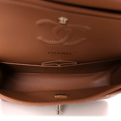 Chanel Lambskin Quilted Small Double Flap Brown 5 of 12