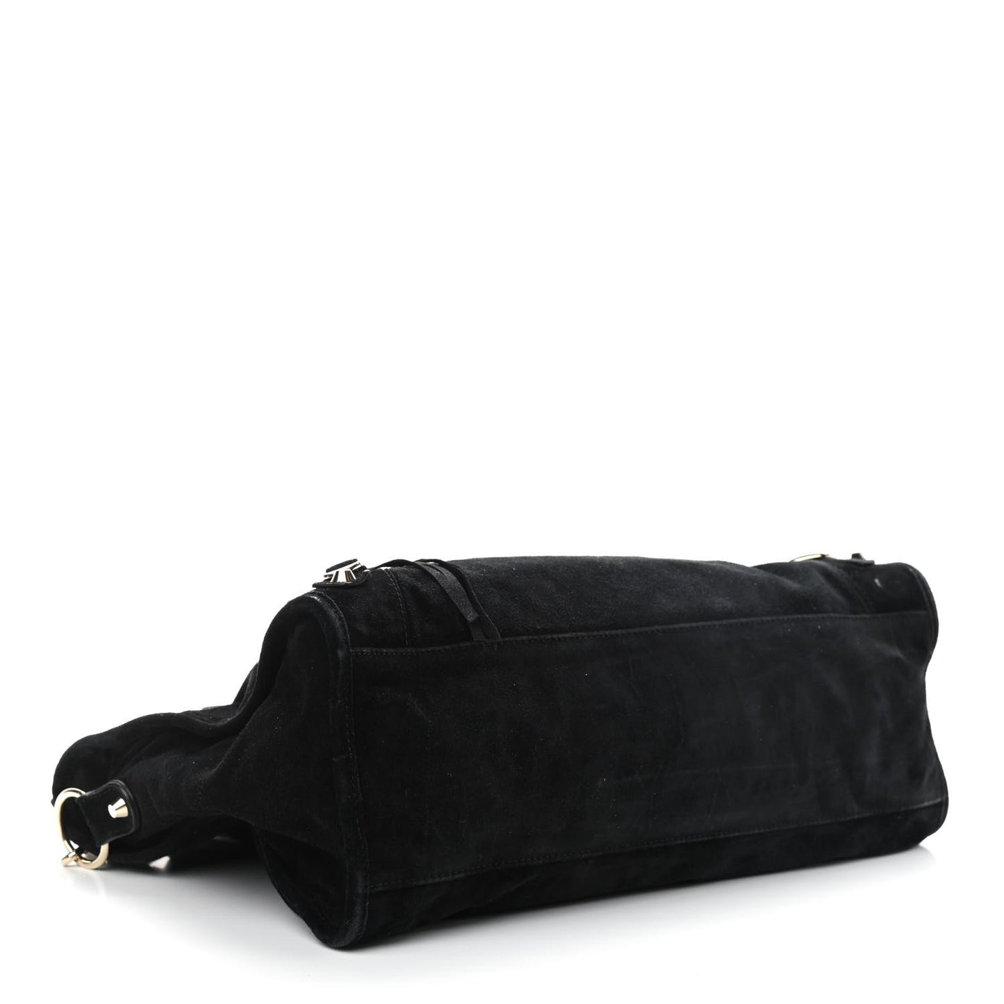 Baby Daim Suede Classic Silver Hardware City Black
