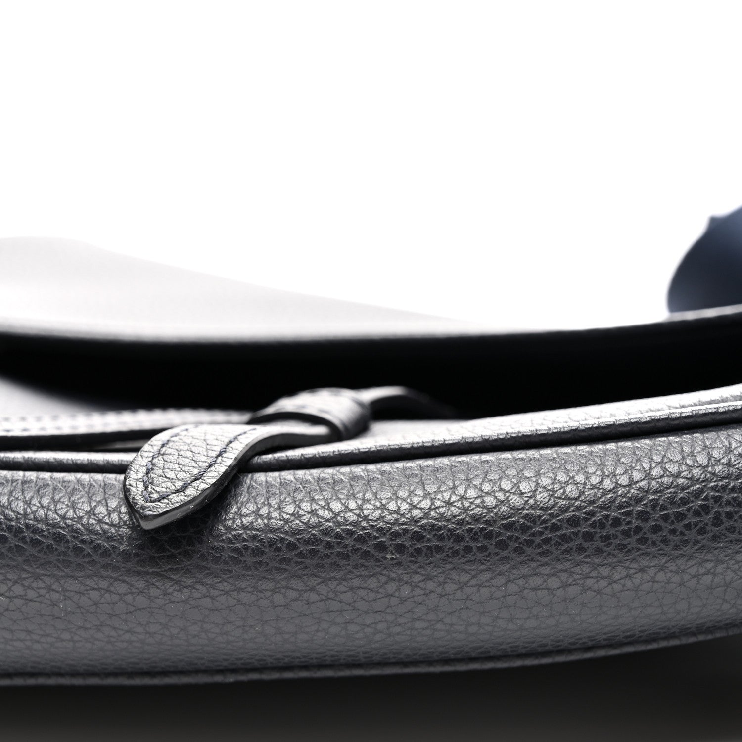 Christian Dior Grained Calfskin Kim Jones Saddle Bag Navy Blue 9 of 9