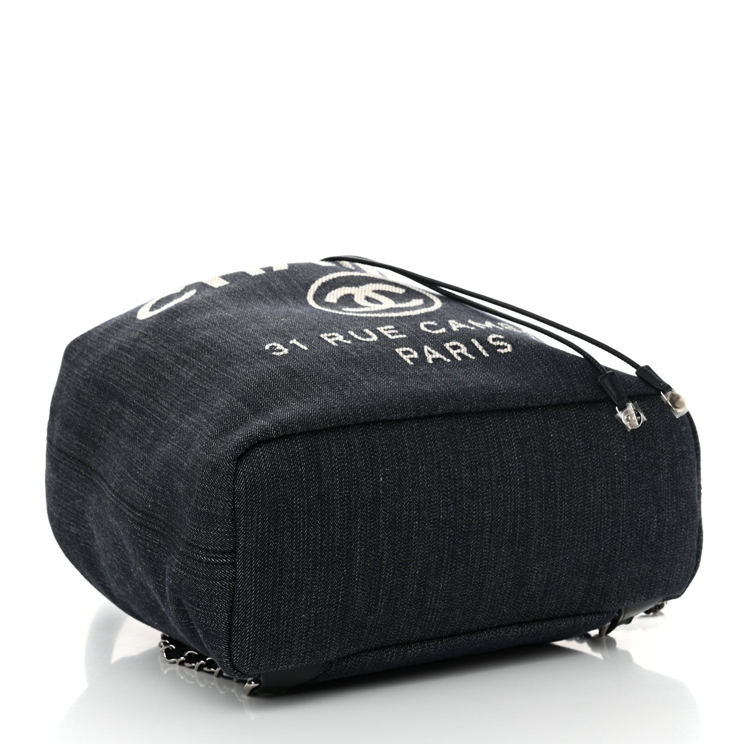 Chanel Canvas Large Deauville Backpack Denim Blue 3 of 8