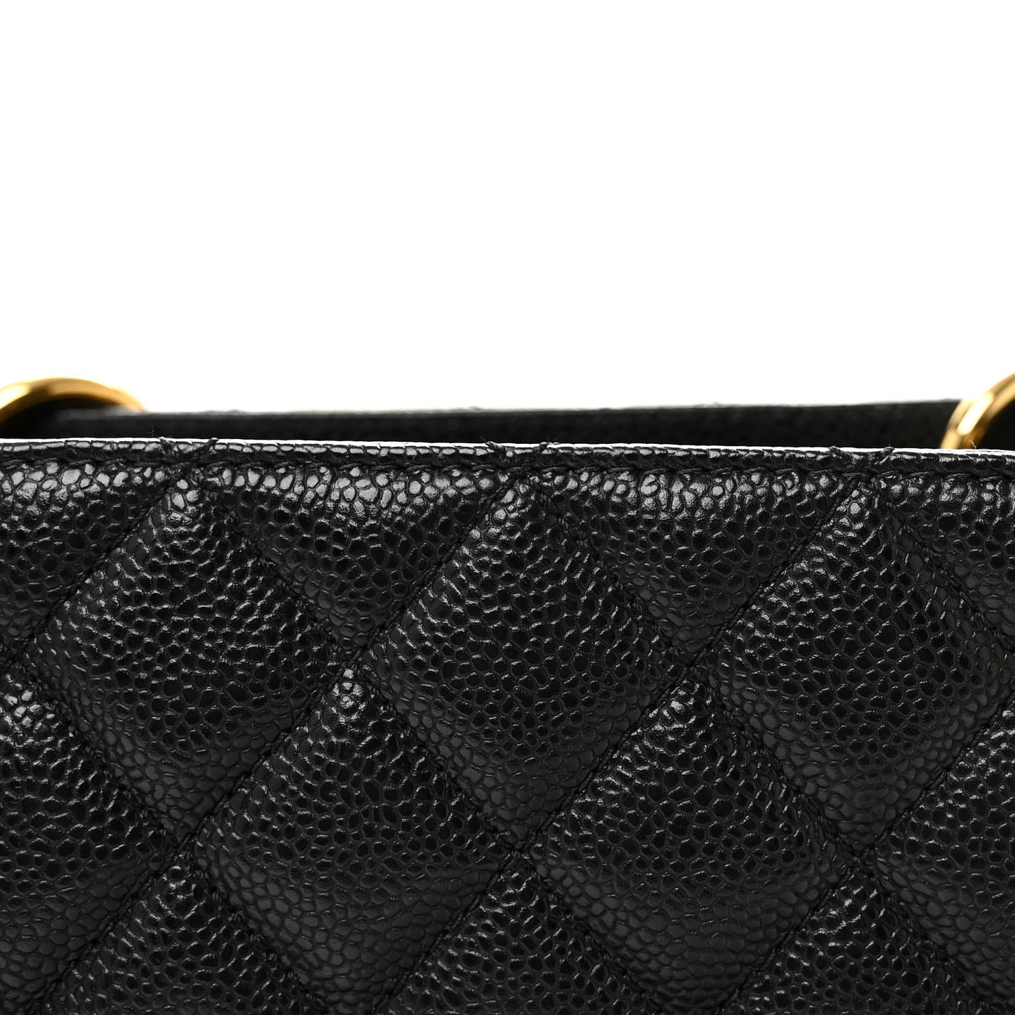 Caviar Quilted Grand Shopping Tote GST Black