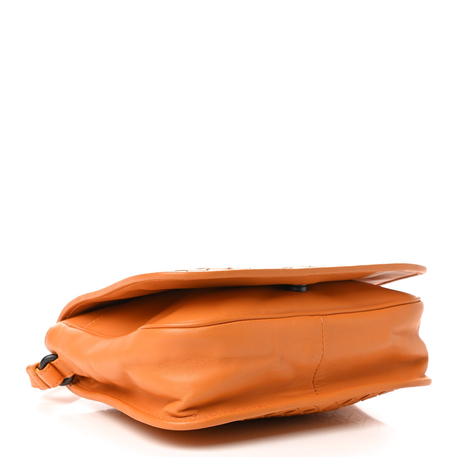 Bottega Veneta Nappa Intrecciato Flap Crossbody Orange 3 of 4
