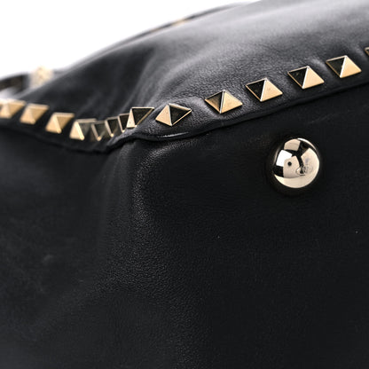 Valentino Garavani Vitello Medium Rockstud Tote Black 8 of 14