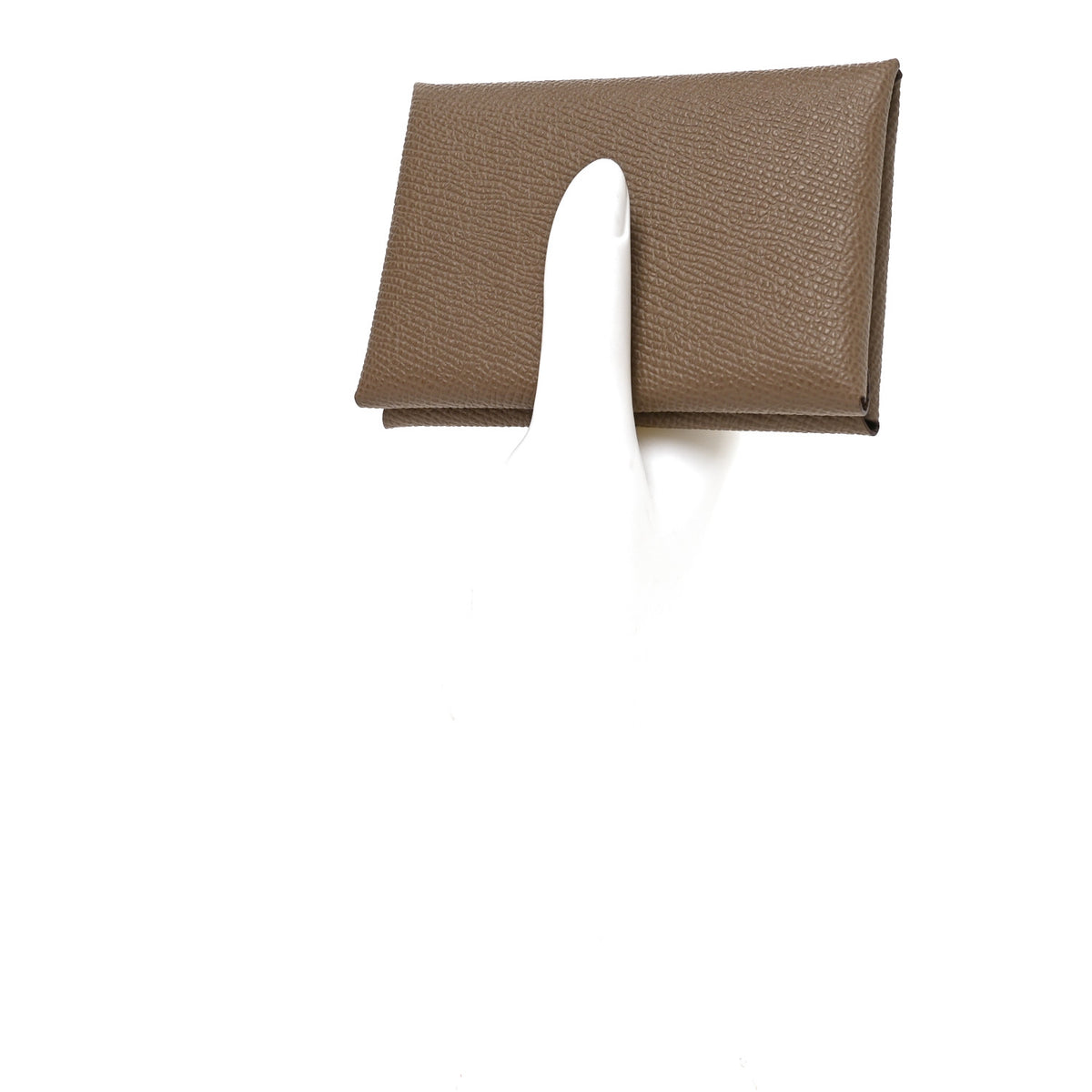 Epsom Calvi Duo Card Case Etoupe