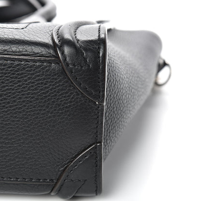 Celine Drummed Calfskin Nano Luggage Black 10 of 11