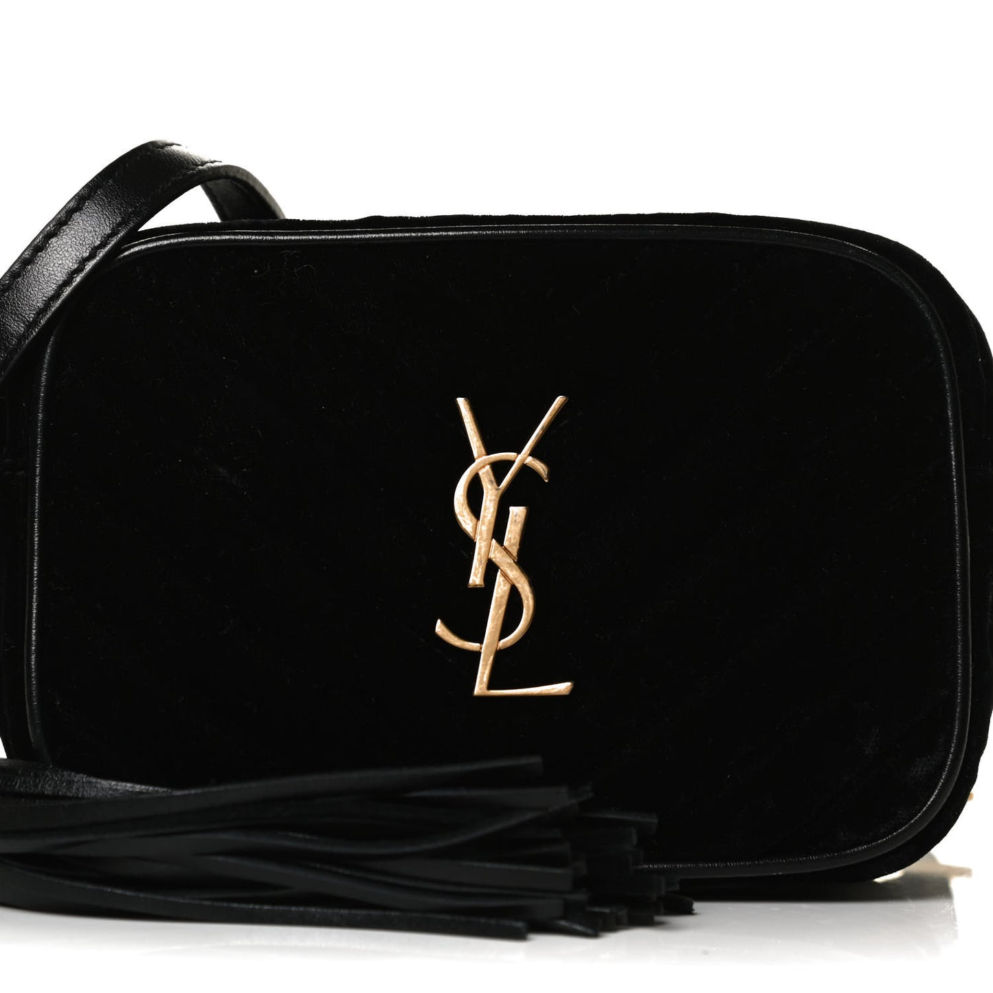Velour Matelasse Monogram Lou Belt Bag Black