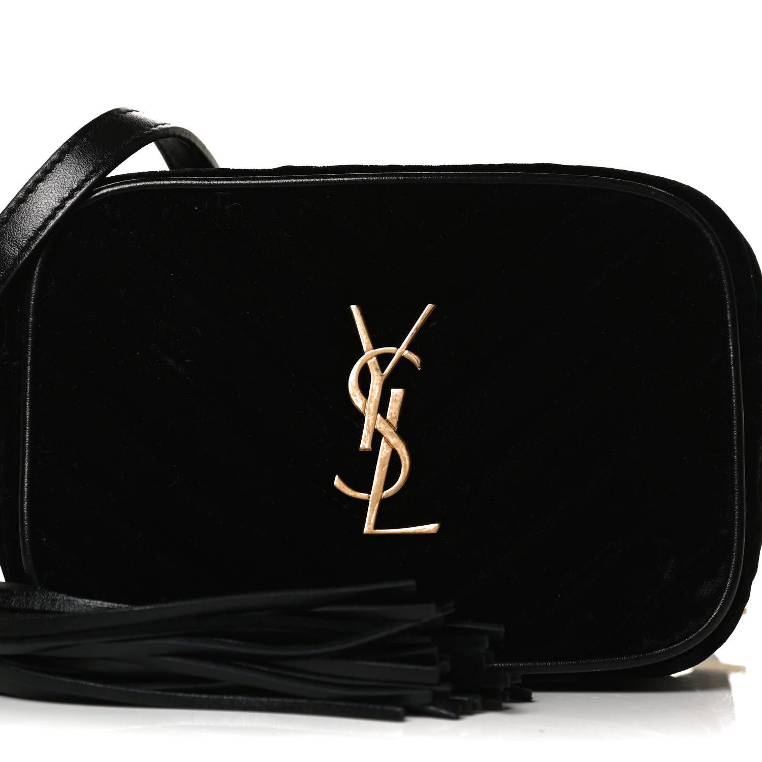 Saint Laurent Velour Matelasse Monogram Lou Belt Bag Black 8 of 15