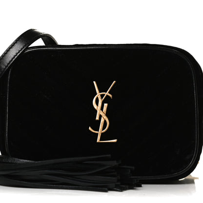 Saint Laurent Velour Matelasse Monogram Lou Belt Bag Black 8 of 15