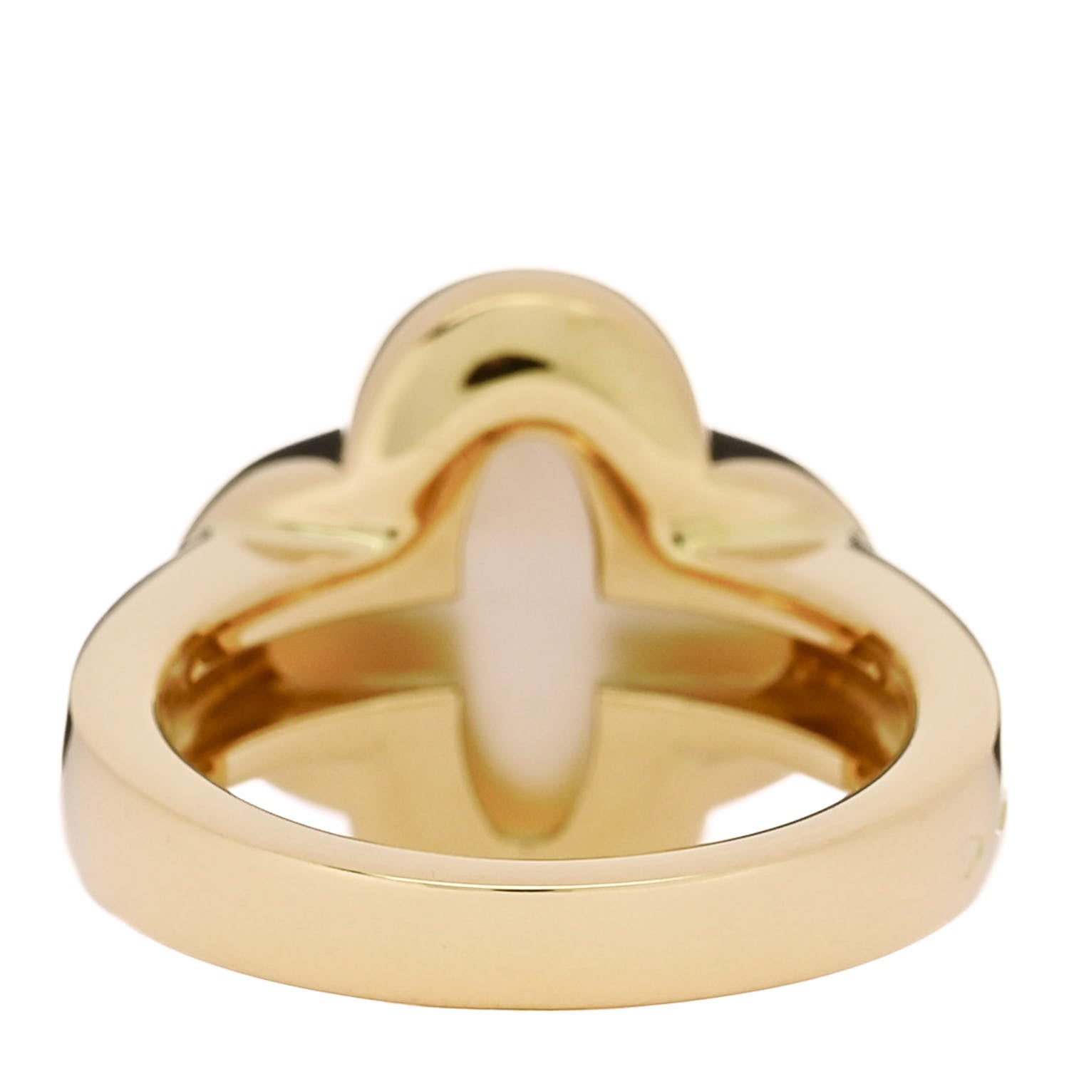 Van Cleef & Arpels 18K Yellow Gold Mother of Pearl Pure Alhambra Ring 49 5 4 of 5