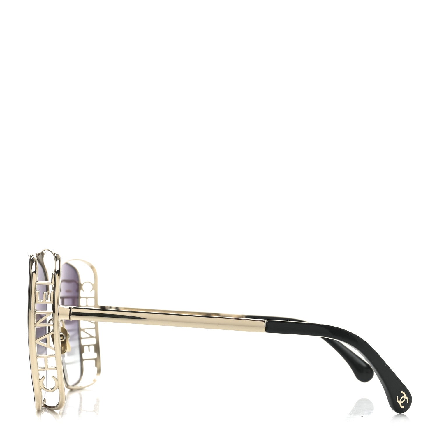 Chanel Metal Logo Square Sunglasses 71541 Gold 1714962 – FASHIONPHILE